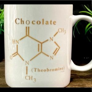 Vintage Chocolate Molecule Ceramic Mug 1991